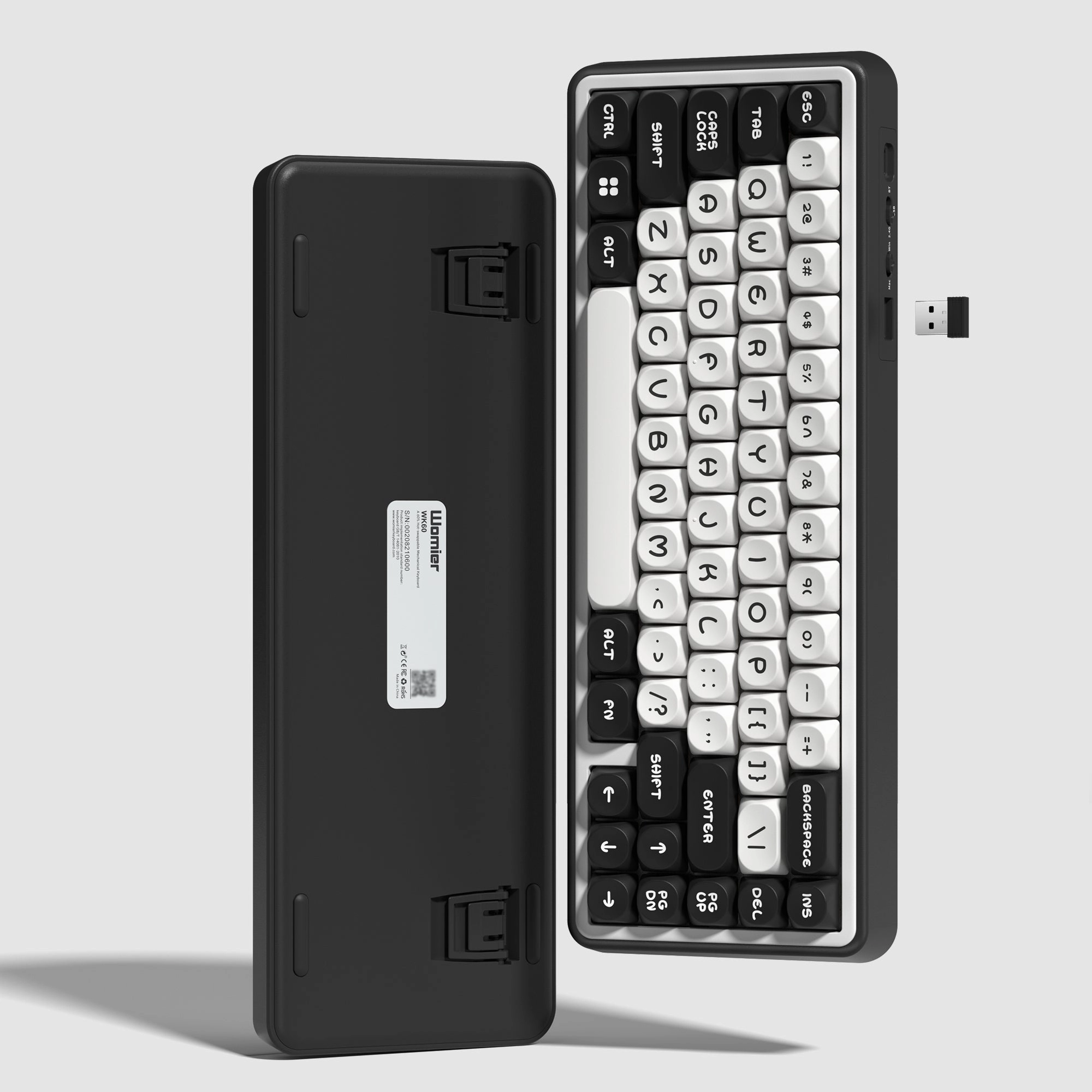 ABS Keycaps Upgrade Womier WK60 65% Gasket Mounted Wireless Keyboard (4 Colors)