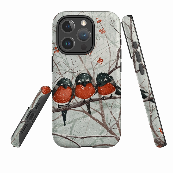 iPhone MagSafe Tough Case -  Frosted Branches By Maja Lindberg Gloss Finish Texture Slim Fitment