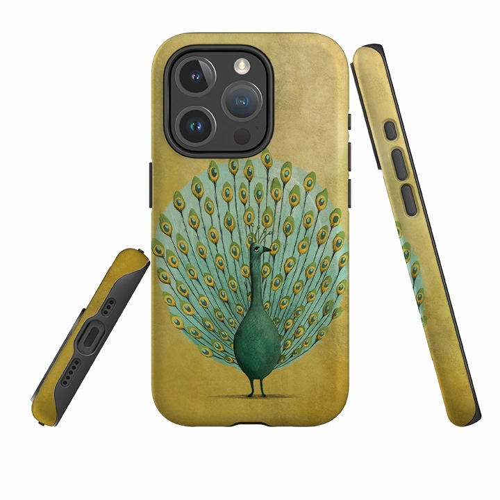 iPhone MagSafe Tough Case - Peacock By Maja Lindberg Soft Edge Look Matte Pattern Layer