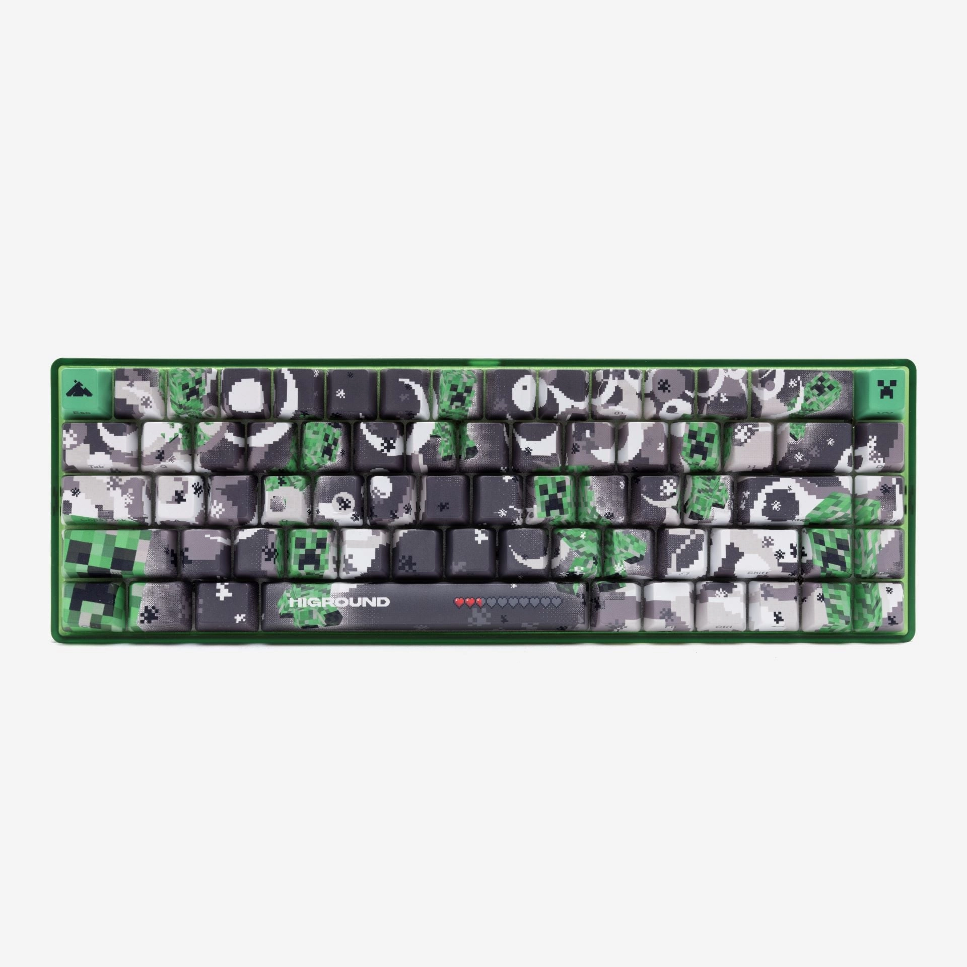 HG x Minecraft Basecamp 65 Keyboard - Creeper Reactive Lighting Effects