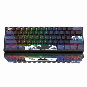 Womier WK61 V2 60% Hot-Swappable RGB Mechanical Wired Gaming Keyboard (5 Colors) Clicky Switch Kit