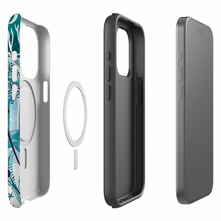 Luxury Surface Rugged Look iPhone MagSafe Tough Case - Frosted Branches By Emma Frances Grant