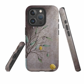 Stylish Layer Texture iPhone MagSafe Tough Case - Bird Bouquet By Maja Lindberg