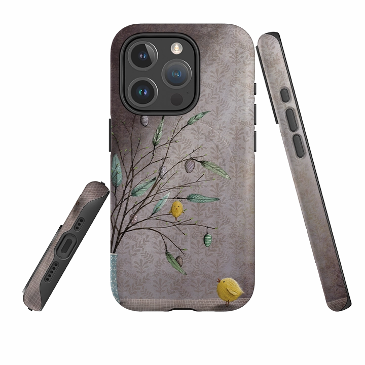 Stylish Layer Texture iPhone MagSafe Tough Case - Bird Bouquet By Maja Lindberg
