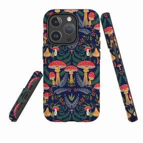 iPhone MagSafe Tough Case - Mushroom Magic By Kate Heiss Classic Design Glossy Texture Layer