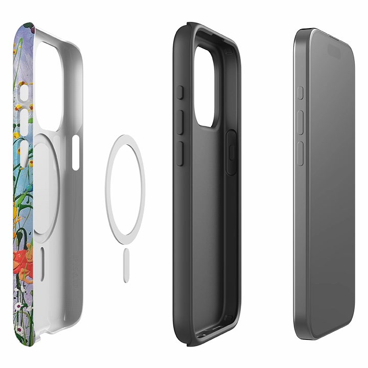 iPhone MagSafe Tough Case - Wildflowers At Play By Linda Calvert Jacobson Matte Build Flexible Detail Design