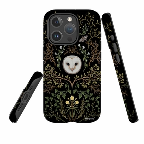 iPhone MagSafe Tough Case -  Owl Pattern By Anna Stead Gloss Finish Texture Luxury Build