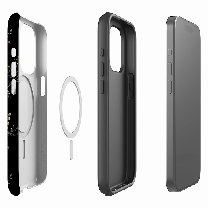 Soft Material Scratch Guard iPhone MagSafe Tough Case -  Owl Pattern By Anna Stead