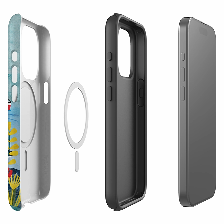 iPhone MagSafe Tough Case - Puffins By Tracey English Matte Surface Protective Design Layer