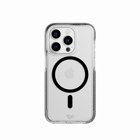 Hybrid Texture Glossy Texture Layer EvoCrystal - Apple iPhone 15 Pro Case MagSafe Compatible - Graphite Black