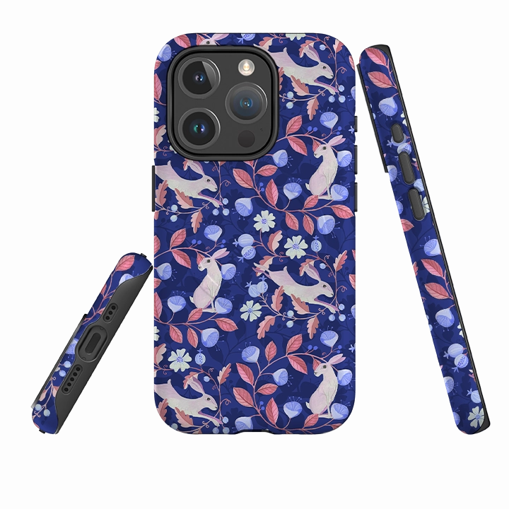 Rugged Look Finish Elegant Pattern Design iPhone MagSafe Tough Case - Hare Pattern By Bex Parkin