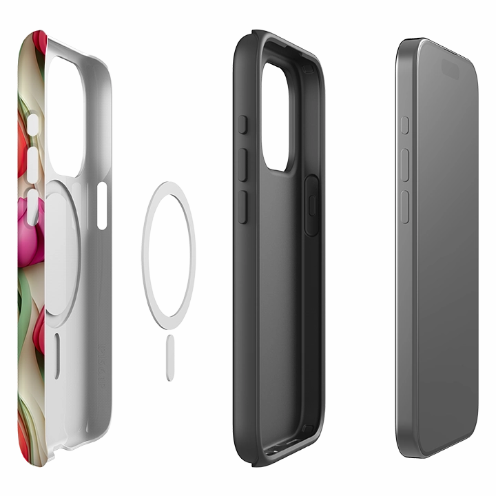 Stylish Detail Smooth Layer Texture iPhone MagSafe Tough Case - Leiden Tulips