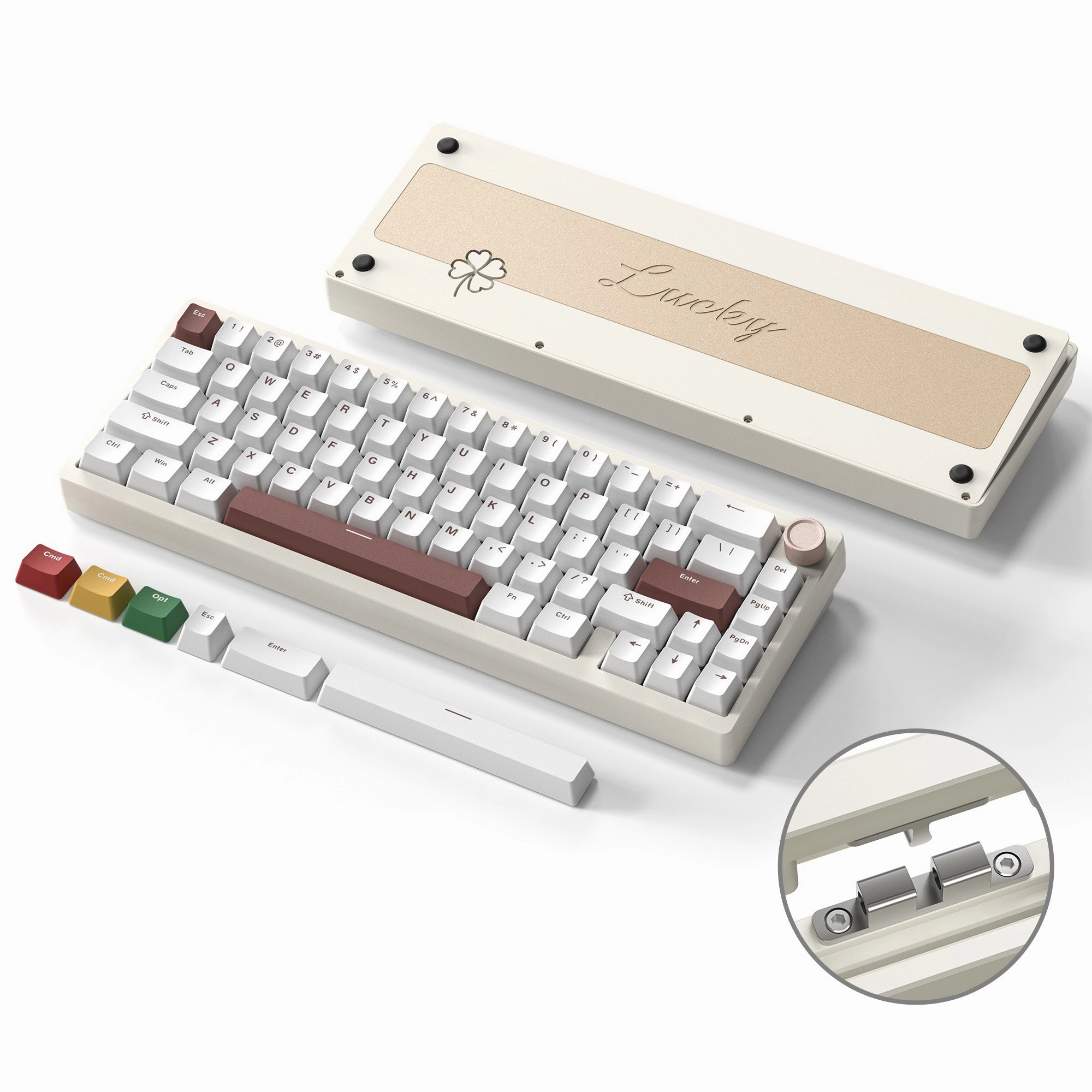 Hot Swap Module Womier SK65 65% Gasket Mounted Wireless Aluminum Keyboard with Knob (4 Colors)