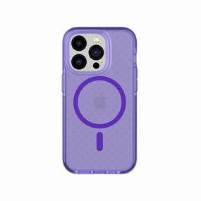 Compact Shell Soft Surface Design EvoCheck - Apple iPhone 14 Pro Case MagSafe Compatible - Wondrous Purple