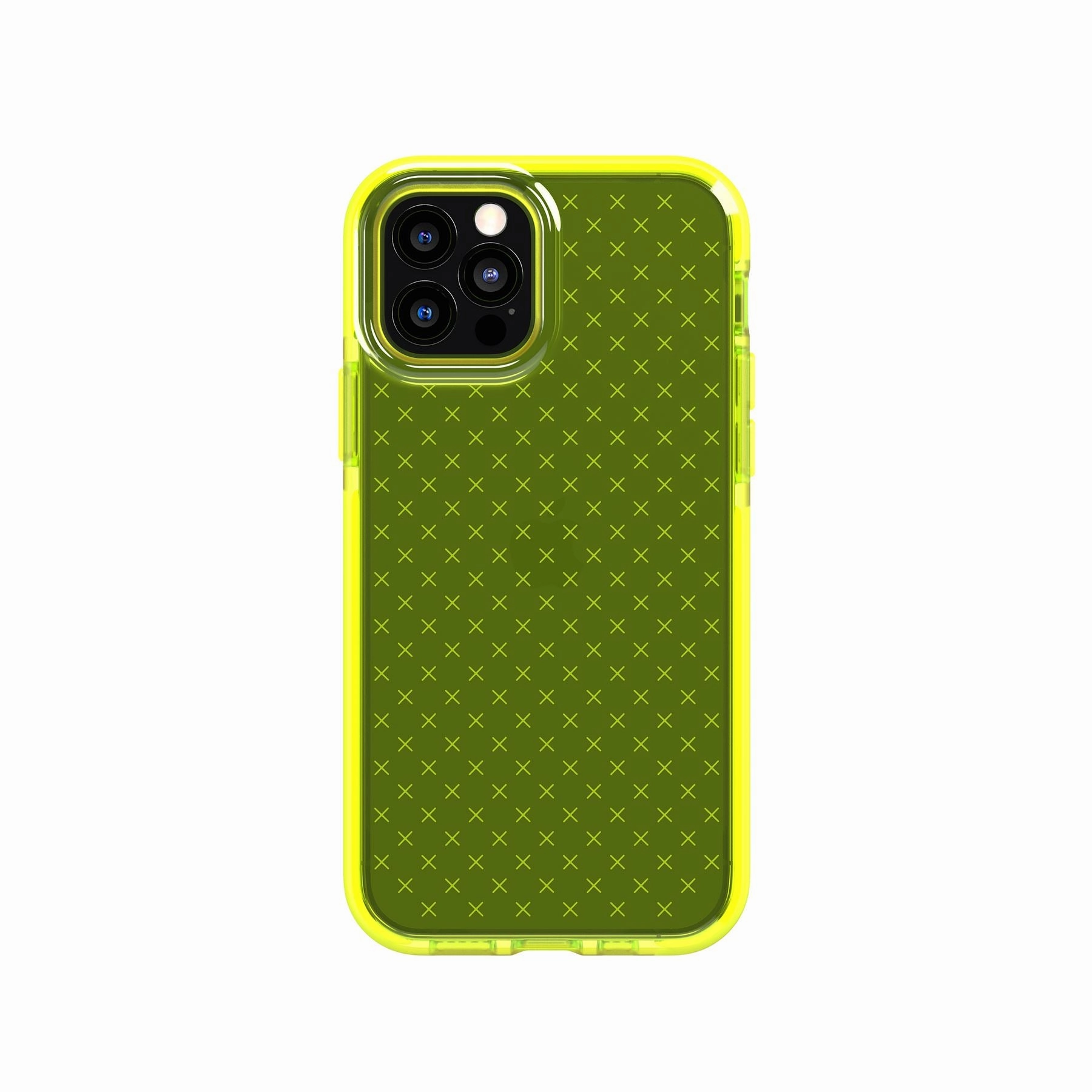 EvoCheck - Apple iPhone 12/12 Pro Case - Luminous Yellow Hybrid Edge Matte Layer