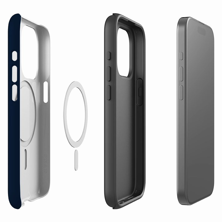 iPhone MagSafe Tough Case -  Porto Blue Luxury Build Elegant Layer Texture