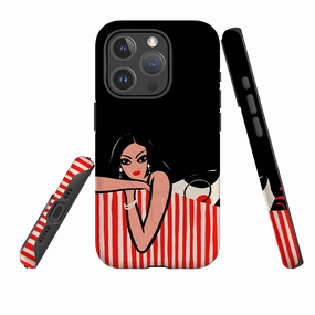 iPhone MagSafe Tough Case -  Red Stripe Sofa By Paul Thurlby Soft edges