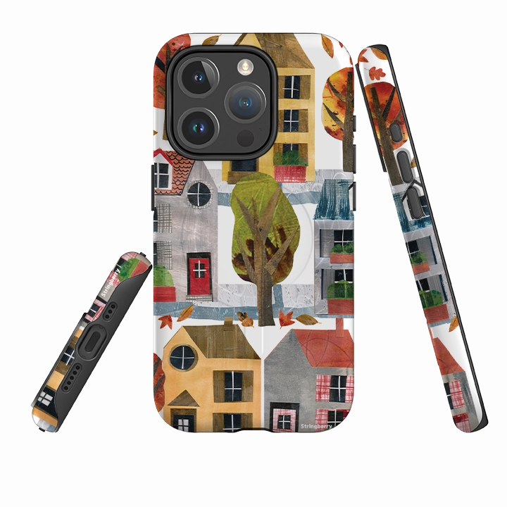 iPhone MagSafe Tough Case - Autumn House By Tracey English Unisex Design Matte Detail