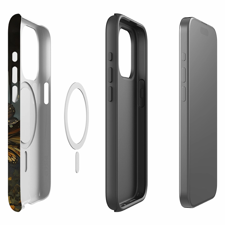 iPhone MagSafe Tough Case - Fairy Floral Frosted Finish Precision Cutouts