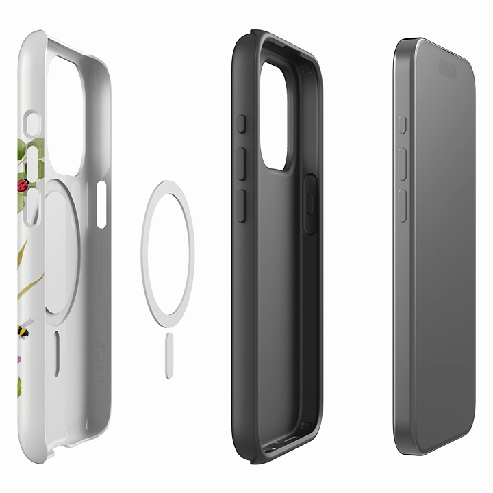 iPhone MagSafe Tough Case - Robin and Snail By Bex Parkin Matte Surface Design Clear Pattern