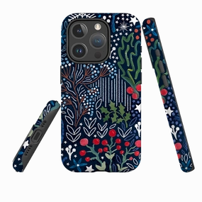 iPhone MagSafe Tough Case - Winter Flowers II By Emma Frances Grant Clean Texture Minimal Detail Texture