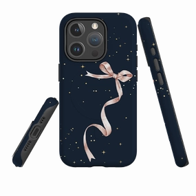 Matte Shield Layer iPhone MagSafe Tough Case -  Wiggly Ribbons Blue Star