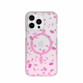 Flexible Pattern Texture FlexQuartz Apple iPhone 15 Pro Max Case MagSafe Compatible - Cherry Blossom