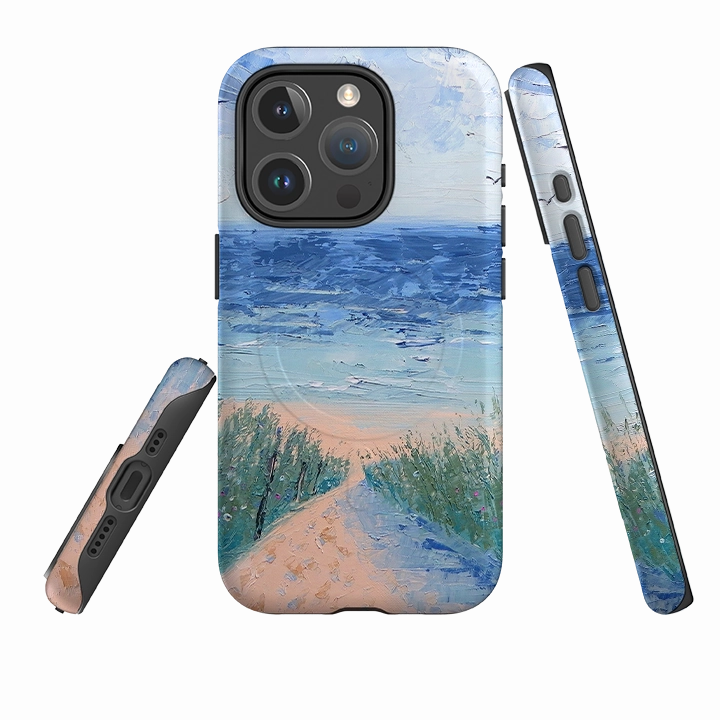 iPhone MagSafe Tough Case - Beach Path By Mary Stubberfield Soft Edge Detail