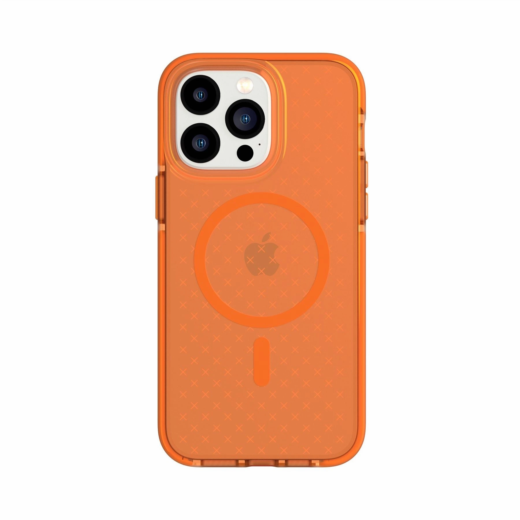 Stylish Finish Texture EvoCheck - Apple iPhone 14 Pro Max Case MagSafe Compatible - Fizzy Orange