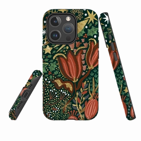 Rugged Frame Vivid colors iPhone MagSafe Tough Case - Winter Deer III By Emma Frances Grant