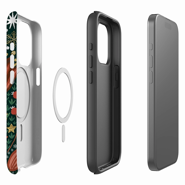 iPhone MagSafe Tough Case - Winter Deer III By Emma Frances Grant Clear Texture