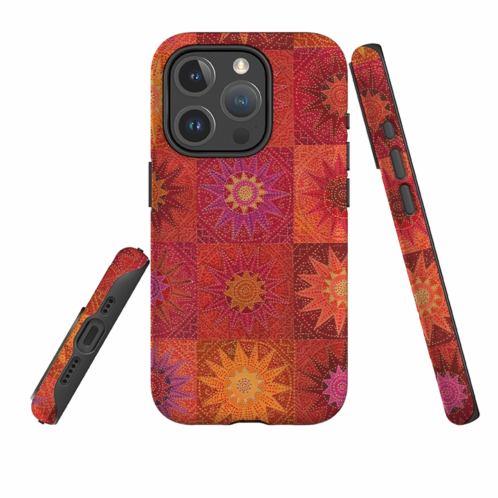 Compact Pattern iPhone MagSafe Tough Case -  African Suns By Jehane