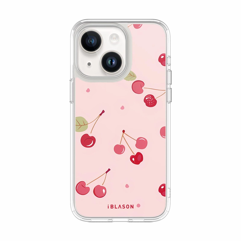 Soft Silicone iPhone 15 Halo MagSafe Cute Phone Case - Cherry on Top