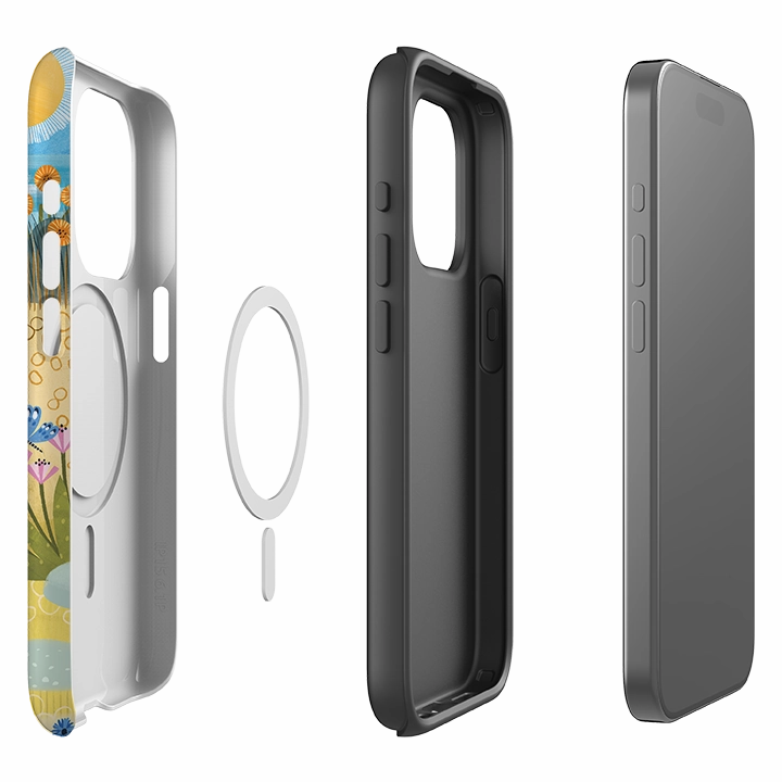 Gloss Finish Texture Soft Design iPhone MagSafe Tough Case - Beach House By Ali Brookes