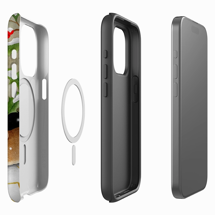 Strong Frame Ultra Thin iPhone MagSafe Tough Case - Winter Mouse By Bex Parkin