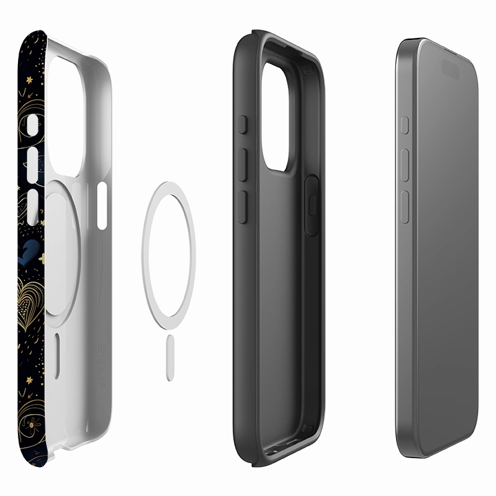iPhone MagSafe Tough Case - Cosmic Love II Elegant Shield Everyday Carrying