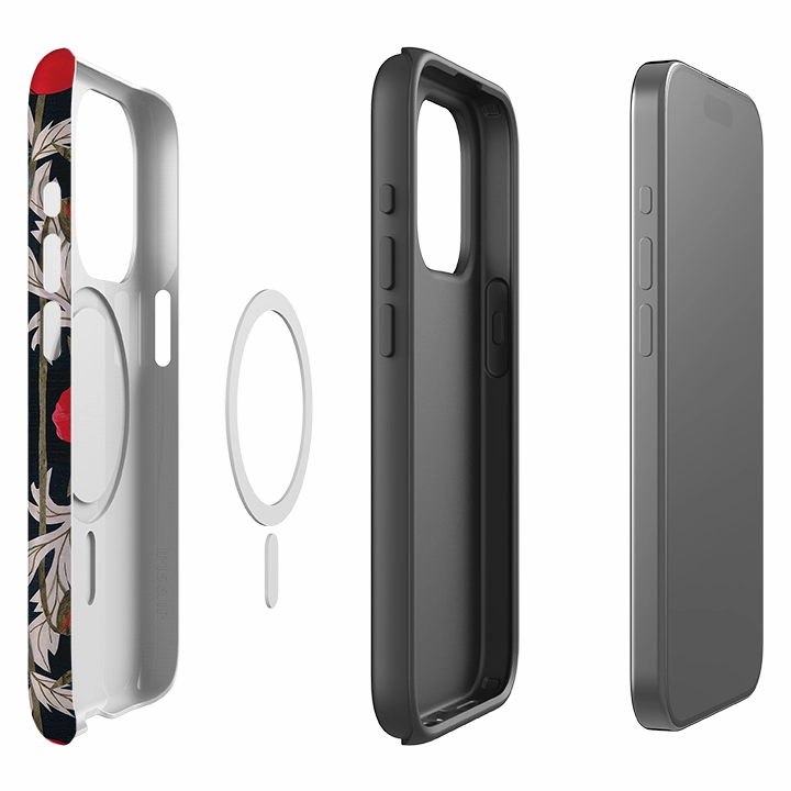 iPhone MagSafe Tough Case - Poppy By Tracey English Matte Protection Edge Cushion