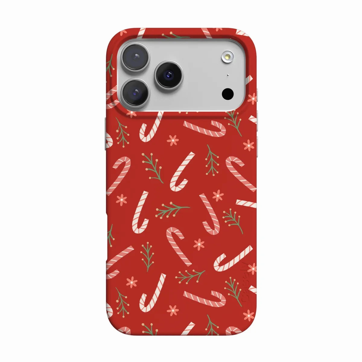 Matte Feel Texture Protective Quality Peppermint Kiss | Candy Cane Case