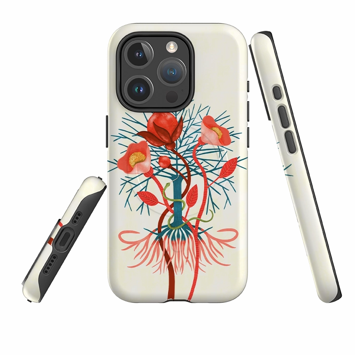 iPhone MagSafe Tough Case -  Snake Tree By Nina Pace Light Touch Matte Texture Layer