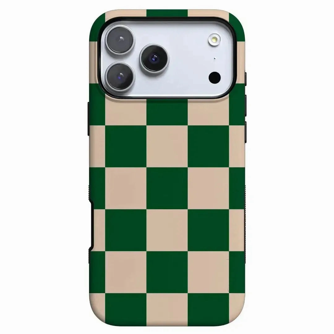 Polished Touch Fit Check | Green Checkerboard Case
