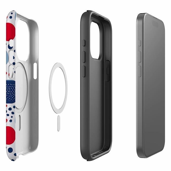 Comfort Edge iPhone MagSafe Tough Case - Space Polka Dots III