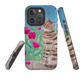 iPhone MagSafe Tough Case - Cat Floral By Mary Stubberfield daily protection