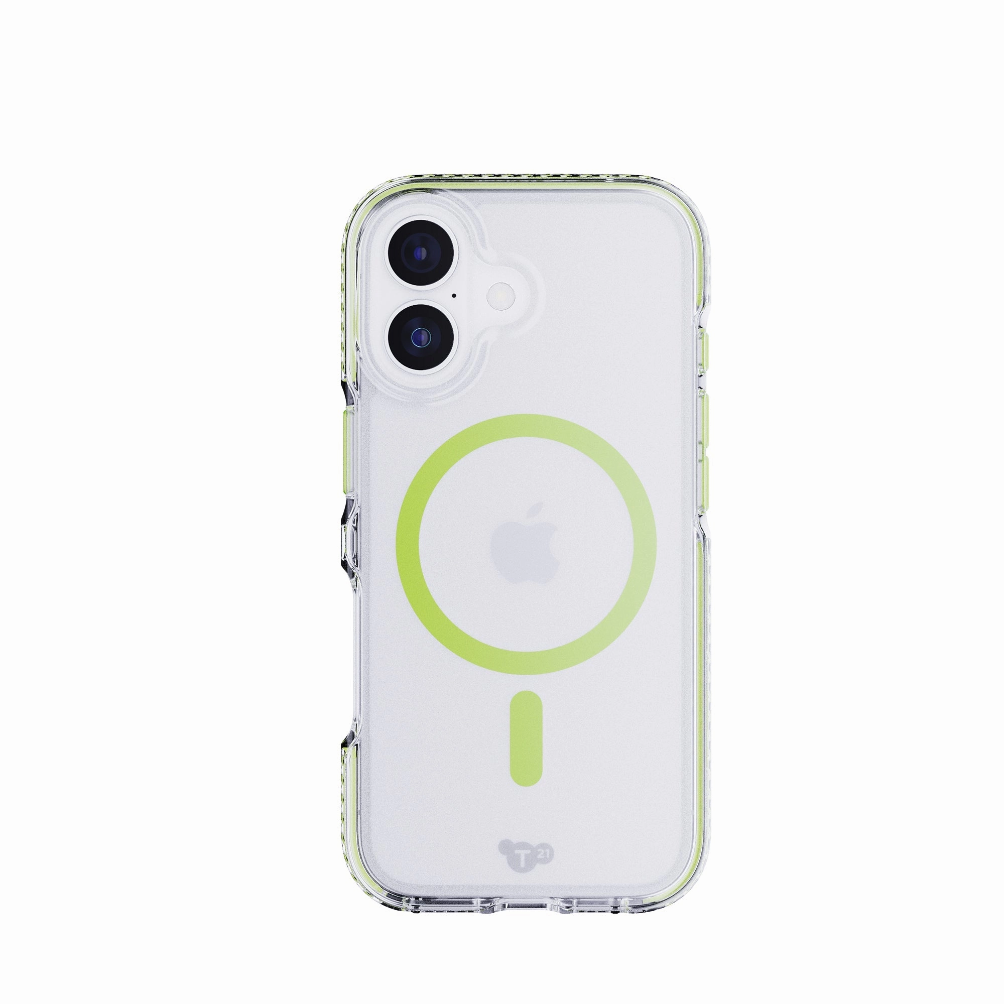 EvoCrystal Glow MagSafe - Apple iPhone 17 Case - Green (Glow-In-The-Dark MagSafe ring) Ergonomic Texture