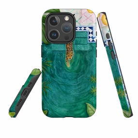 anti fingerprint iPhone MagSafe Tough Case - Riad Tiger By Bex Parkin