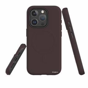 iPhone MagSafe Tough Case -  Porto Brown Comfort Shape Soft Surface Design