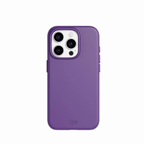 Minimal Shield Texture Recovrd - Apple iPhone 15 Pro Case MagSafe Compatible - Blackberry Purple