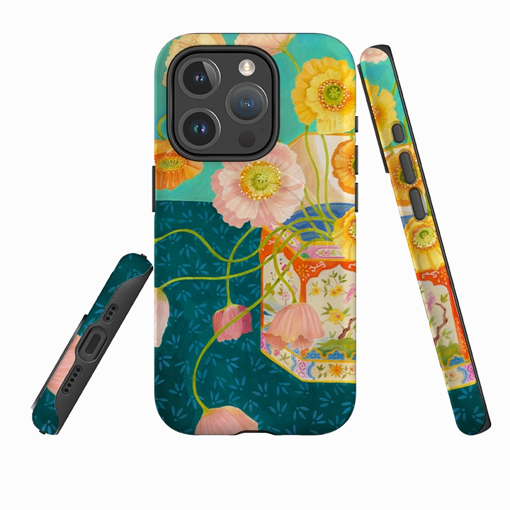 iPhone MagSafe Tough Case - Poppies By Bex Parkin Premium Surface Trendy Look