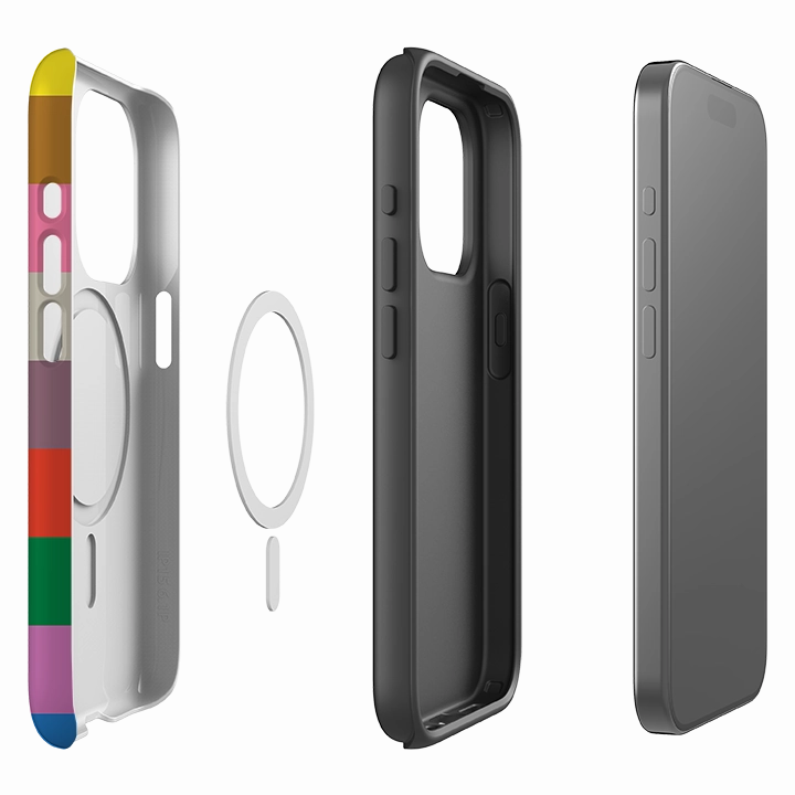 iPhone MagSafe Tough Case -  Technicolour Flexible Detail Design