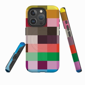 Non Slip Student Friendly iPhone MagSafe Tough Case -  Technicolour