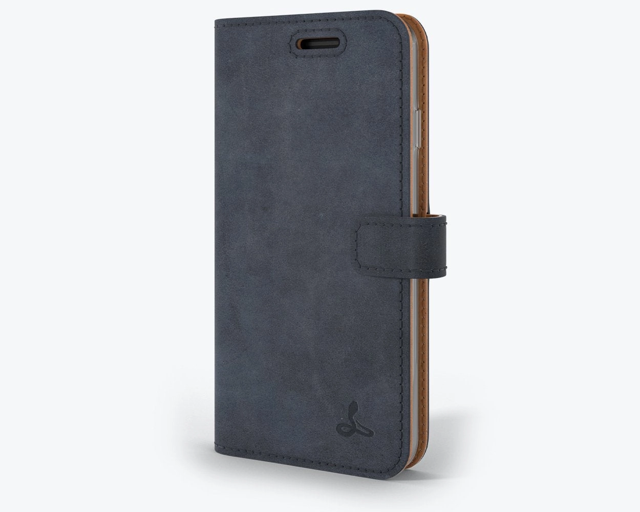 Glossy Texture Layer Apple iPhone SE (2020) / SE (2022) - Vintage Leather Wallet Phone Case